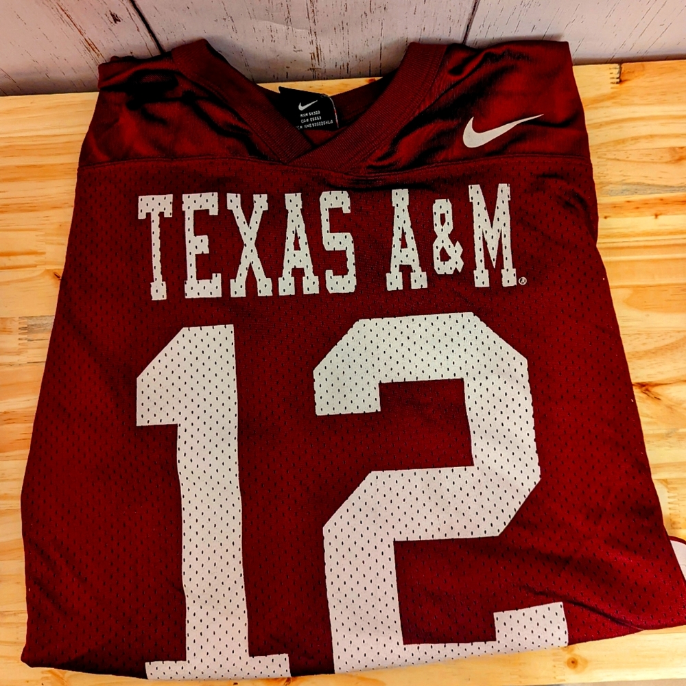 Nike Texas A&M Aggies #12 Maroon Football Jersey Mens 12th Man, Men's Size Large